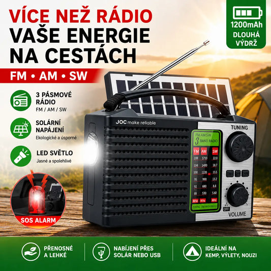💥50% sleva!!🏕️Multifunkční přenosné rádio, AM rádio, pevná karta Bluetooth, vícezónový zvuk