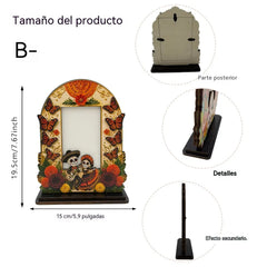 ❤️Decoración tradicional de madera para fotos del Día de los Muertos
