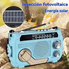 🏕️Linterna portátil con radio AM multifunción