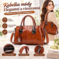 👜【Sleva 50 %】Kožená taška ve stylu Boston, vyrobená z měkké kůže, vhodná k nošení přes rameno