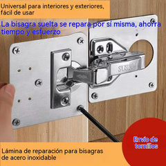 Paquete de 10 piezas (tornillos incluidos) Placa de reparación de acero inoxidable (sin bisagra)