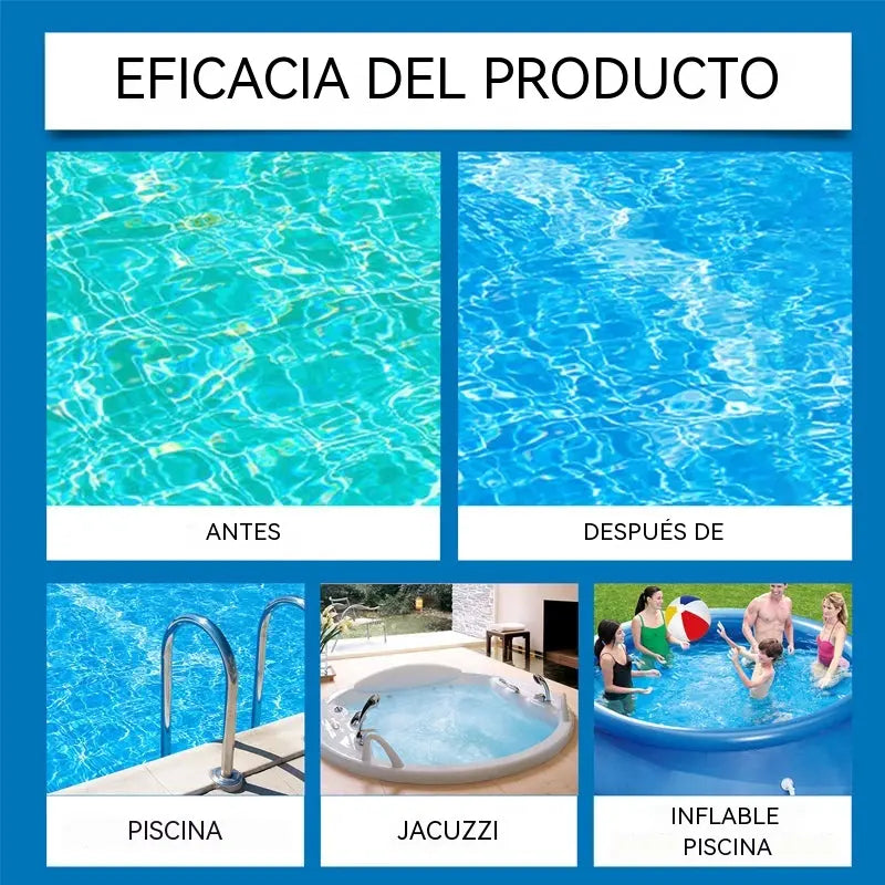 ⏰💦Compra 1 y recibe 1 gratis（2 botella）🏊‍♂️ Líquido Clarificador para Piscinas – Agua Transparente en Horas, Sin Esfuerzo ✨