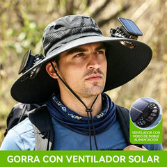 🌞🎁 ¡El Regalo Perfecto para Él! Sombrero Solar con Ventiladores Integrados y Protección Total contra el Sol 💨🧢