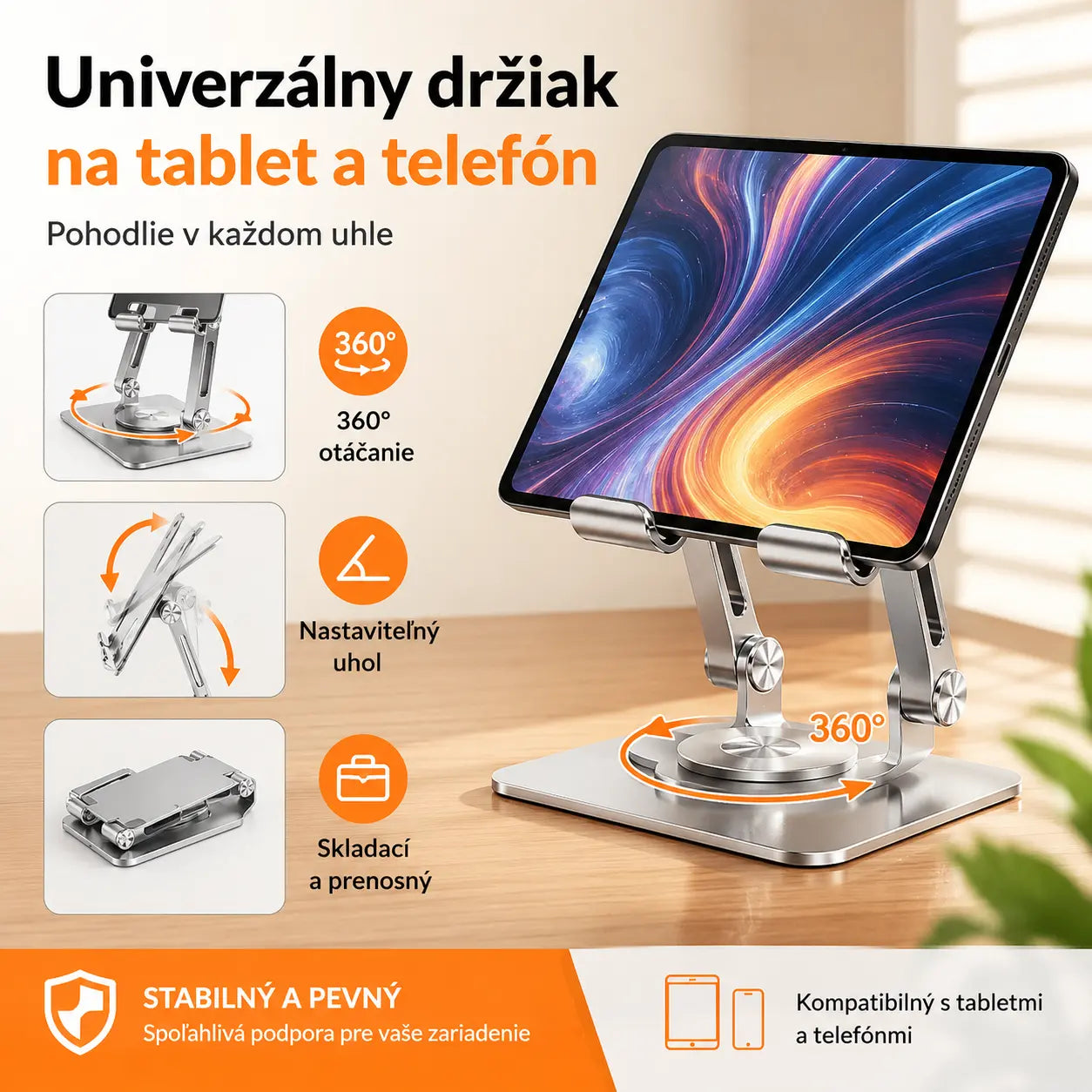 💥💻Stojan na notebook z hliníkovej zliatiny, otočný stojan z hliníkovej zliatiny