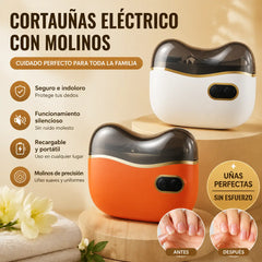 Lima de uñas eléctrica multifuncional, cortauñas eléctrico con protección antipellizcos