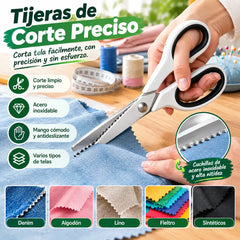 ✂️ Tijeras Dentadas Multiusos de Corte en Zigzag – Para Tela, Papel y Manualidades 🧵