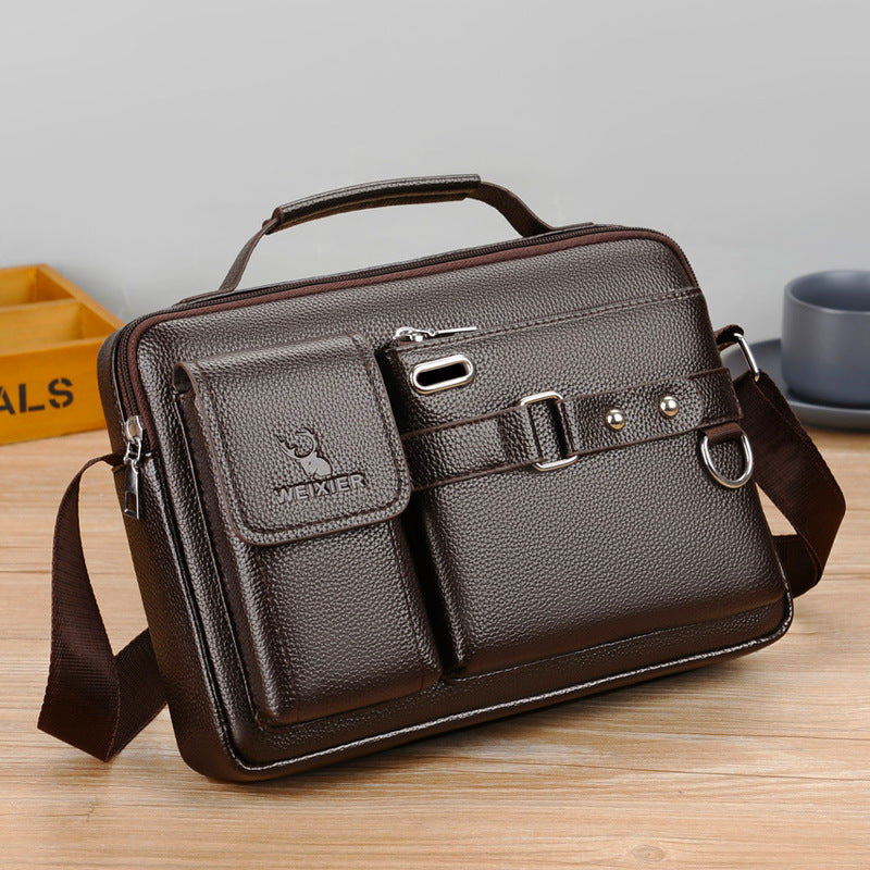 🔥🤵🤵 2025 Nuevo bolso de hombro de cuero genuino para hombre retro de moda