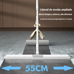 🧹 Squeegee de silicona 3 en 1 – fácil de limpiar, no retiene pelo, mango telescópico de acero inoxidable ✨