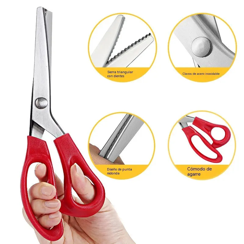✂️ Tijeras dentadas profesionales – Tijeras de tela afiladas y dentadas
