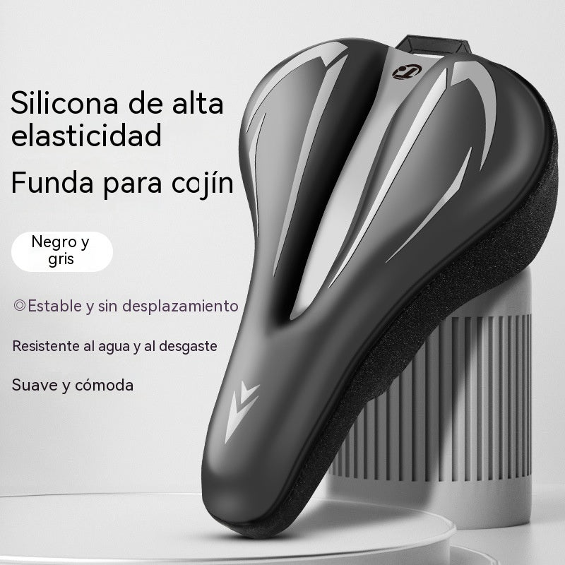 🚲Funda para sillín de bicicleta de montaña, fabricada en cuero de silicona grueso e impermeable, ultrasuave.