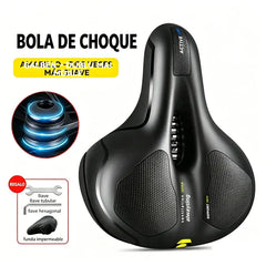 🚴‍♂️💨 Sillín de Bicicleta Ancho con Diseño Hueco – Asiento Transpirable con Bolas de Amortiguación para Máxima Comodidad 🛡️