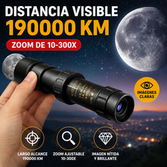 🔭✨ Monocular 10-300x40 con zoom – visión HD de alta potencia para actividades al aire libre y uso nocturno 🌙🏔️