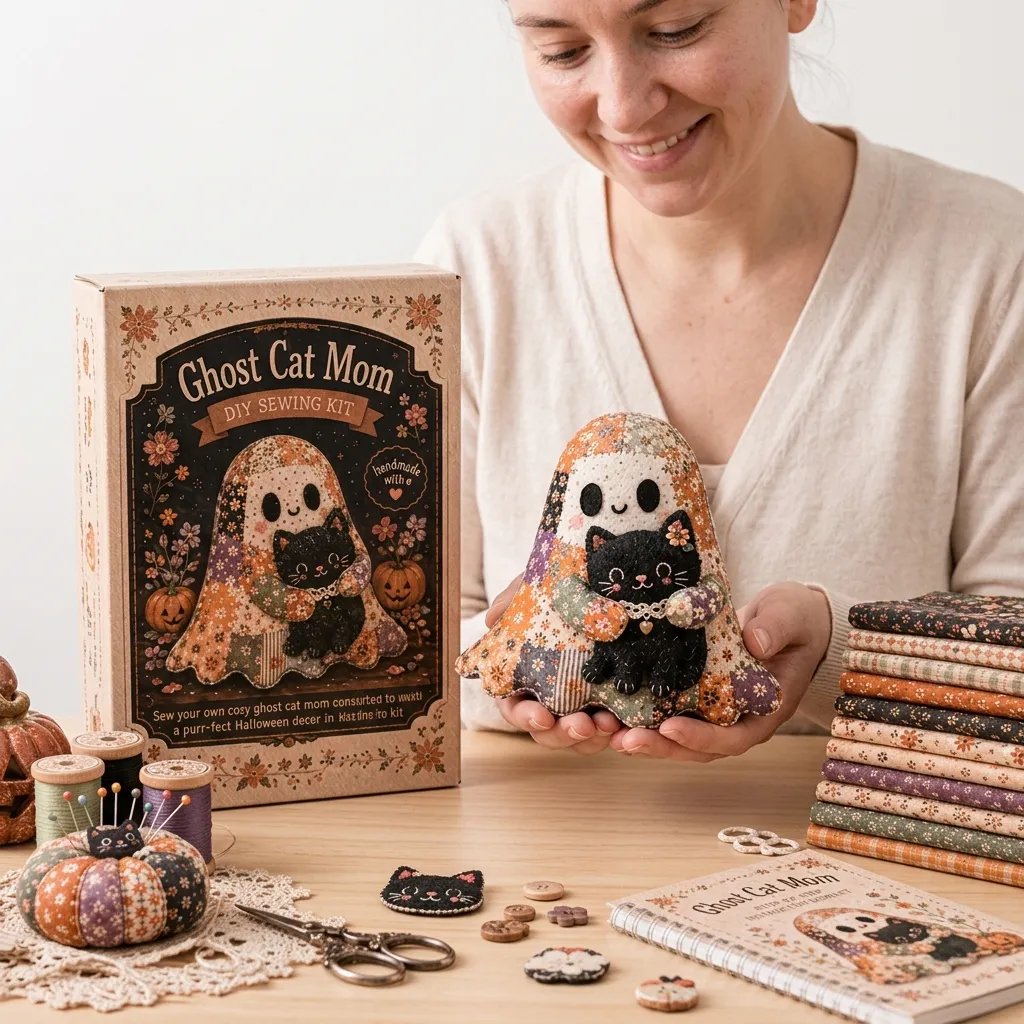 🔥Último día con 50% de descuento - 👻Set de patchwork DIY Little Ghost