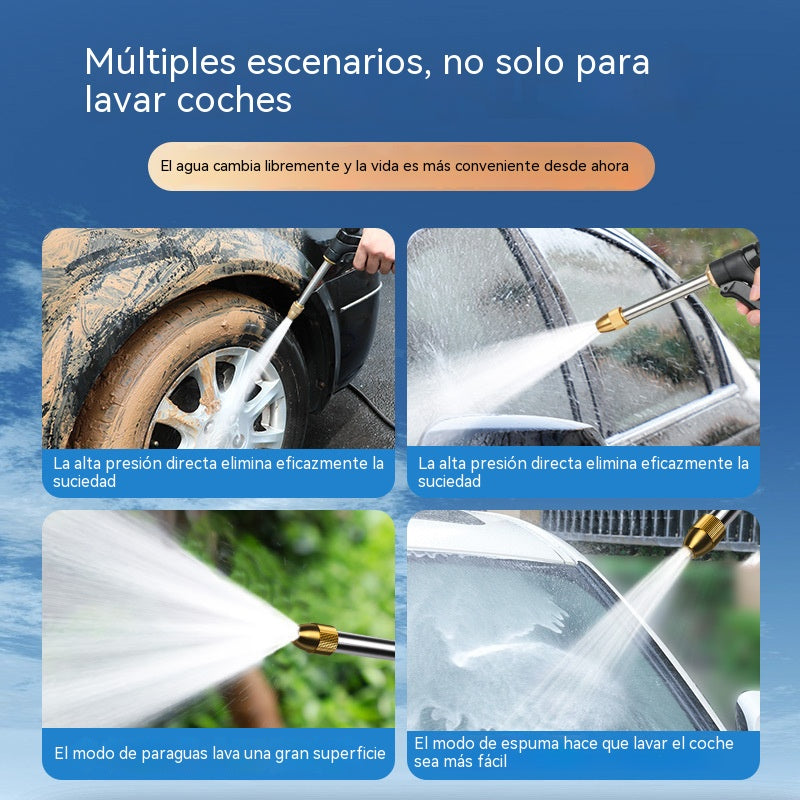 Boquilla de lavado doméstico de alta presión, pistola de agua telescópica para lavado de coches