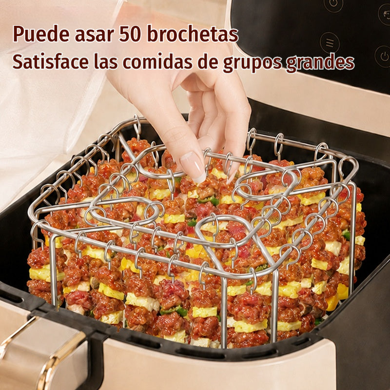 🔥【Incluye 40 ganchos】✨Parrilla para barbacoa de acero inoxidable 316🍢