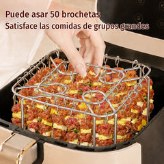 🔥【Incluye 40 ganchos】✨Parrilla para barbacoa de acero inoxidable 316🍢