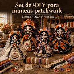 🧵✨ Kit de Muñeca de Patchwork DIY – Diseño Festivo y Adorable, Regalo Creativo para Manualidades 🎁