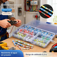 🔥【100 piezas】Manguito de sellado de reparación de rotura de cable multifuncional, kit de conector de soldadura termorretráctil de conector de cable