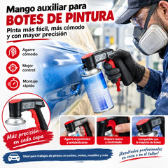 🔥Compra 1 y llévate 1 gratis🔥🎨🔧 Mango Auxiliar para Botes de Pintura en Spray | Empuñadura Ergonómica para Pintar Coches, Paredes y Proyectos DIY