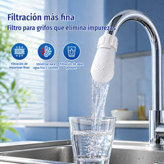 【200 bolsas filtrantes + 40 bridas】💧 Filtro de grifo anti‑salpicaduras engrosado – Filtra eficazmente óxido, sedimentos e impurezas – Adecuado para agua del grifo, de manantial y subterránea 🚿✨