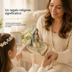 ✝️ Gran oferta: 50 % de descuento – Bandeja de cerámica «Graceful Faith» con la Virgen María para guardar rosarios o recuerdos.