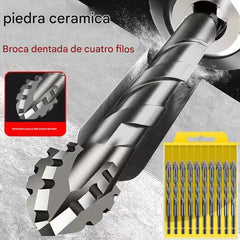 🥇【3+4+5+6+8+10+12mm】Broca excéntrica de acero de tungsteno superduro de séptima generación con borde dentado