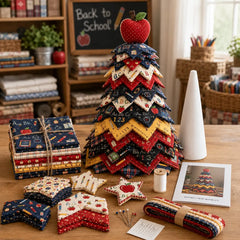 🎄Set de patchwork para árbol de Navidad de Halloween: Un adorno de Halloween que se puede hacer fácilmente con varias capas de tela, perfecto para los amantes del patchwork.