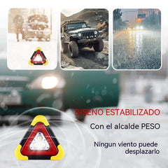 🔥Nuevo producto 2026🔥 Luz de advertencia triangular solar de emergencia tres en uno