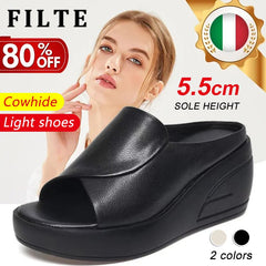🔥【Tacón de 5,5 cm】Sandalias de cuña con suela blanda