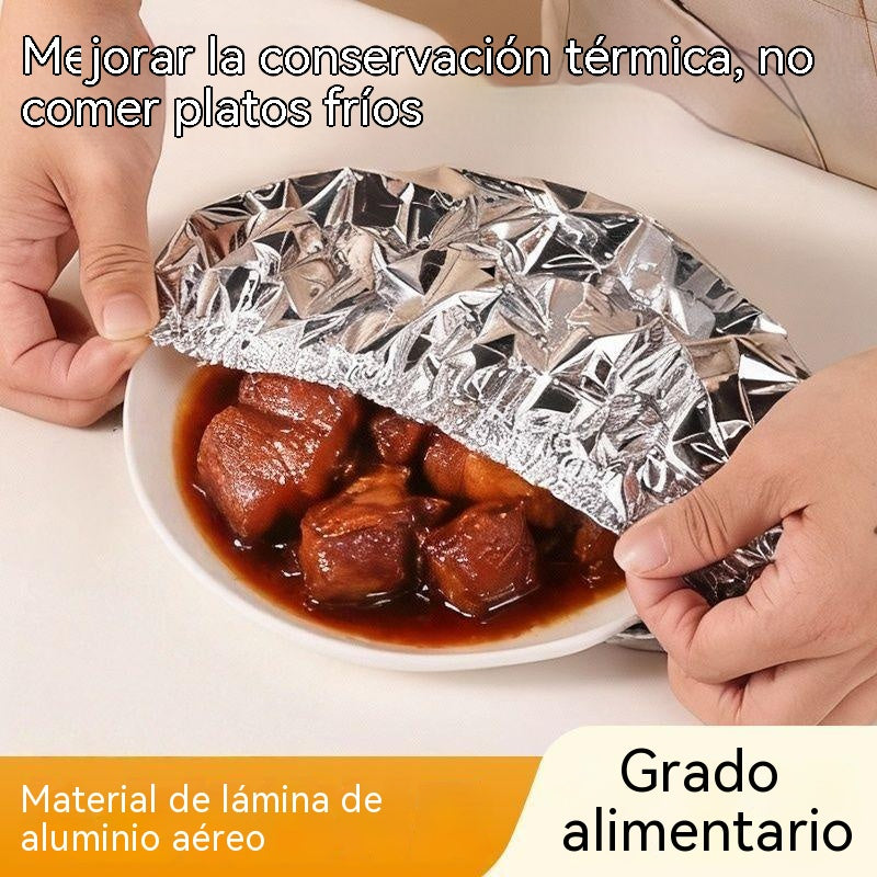 🔥🔥【50 piezas 23€】🍎🔥 Cubierta térmica de papel de aluminio apto para alimentos
