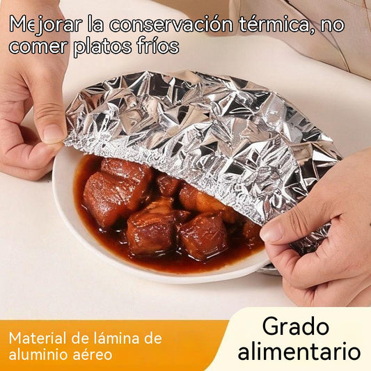 🔥🔥【50 piezas 23€】🍎🔥 Cubierta térmica de papel de aluminio apto para alimentos