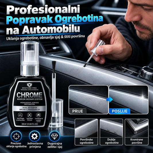 Paket od 2 komada 🥳 Najprodavaniji proizvod 🥳 💞 ✨🚗 Komplet za popravak kromiranja — Uklanja oksidni sloj i vraća visokosjajni metalni sjaj | Vrhunska kvaliteta