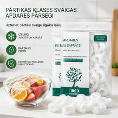 【Īpašais piedāvājums pēdējā dienā: 50% atlaide】500 atkārtoti lietojami, elastīgi un pārtikai droši plastmasas pārsegi