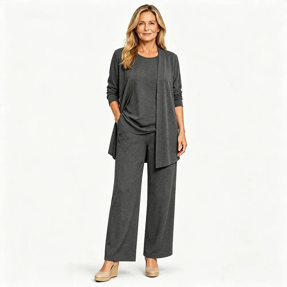 ✨【S-5XL】Elegante conjunto de tres piezas de mujer de corte holgado