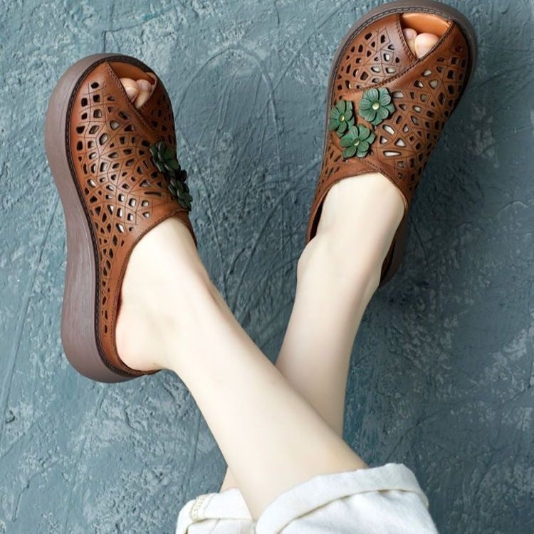【35-42】Sandalias de ojo de pez para mujer, estilo nuevo de verano 2025