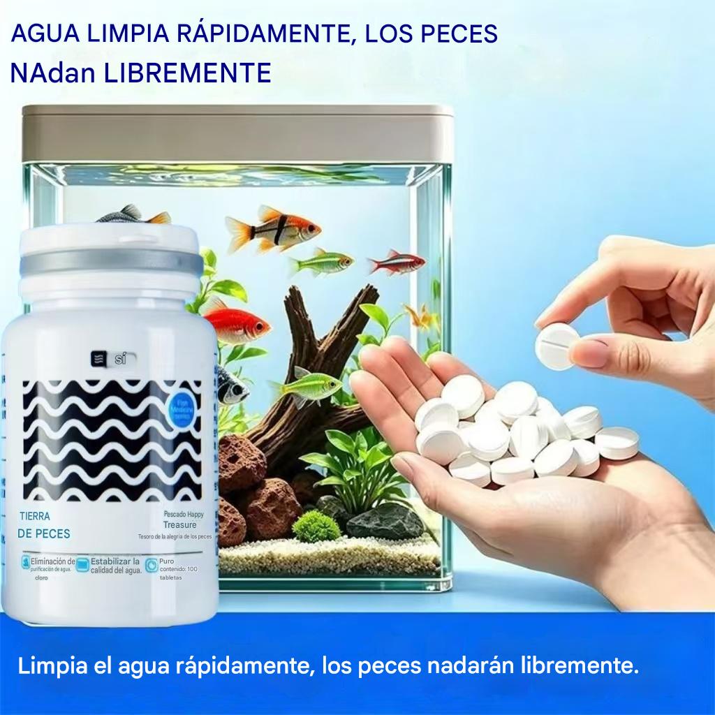 🐟【Compra 1 y llévate 1 gratis】💧 Pastillas efervescentes para limpiar el agua de acuarios y estanques🔥