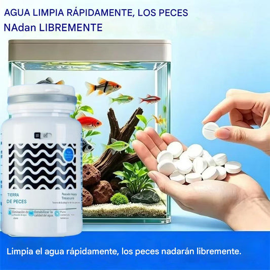 🐟【Compra 1 y llévate 1 gratis】💧 Pastillas efervescentes para limpiar el agua de acuarios y estanques🔥
