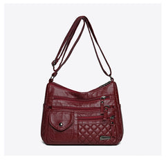 🔥Último día⏰50% de descuento👜Bolso de cuero suave de gran capacidad y múltiples capas para mujer
