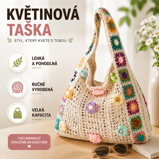 📢📢50% sleva! ⏰Dámská ručně háčkovaná kabelka přes rameno v etnickém stylu