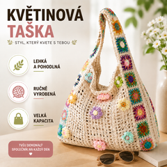 📢📢50% sleva! ⏰Dámská ručně háčkovaná kabelka přes rameno v etnickém stylu