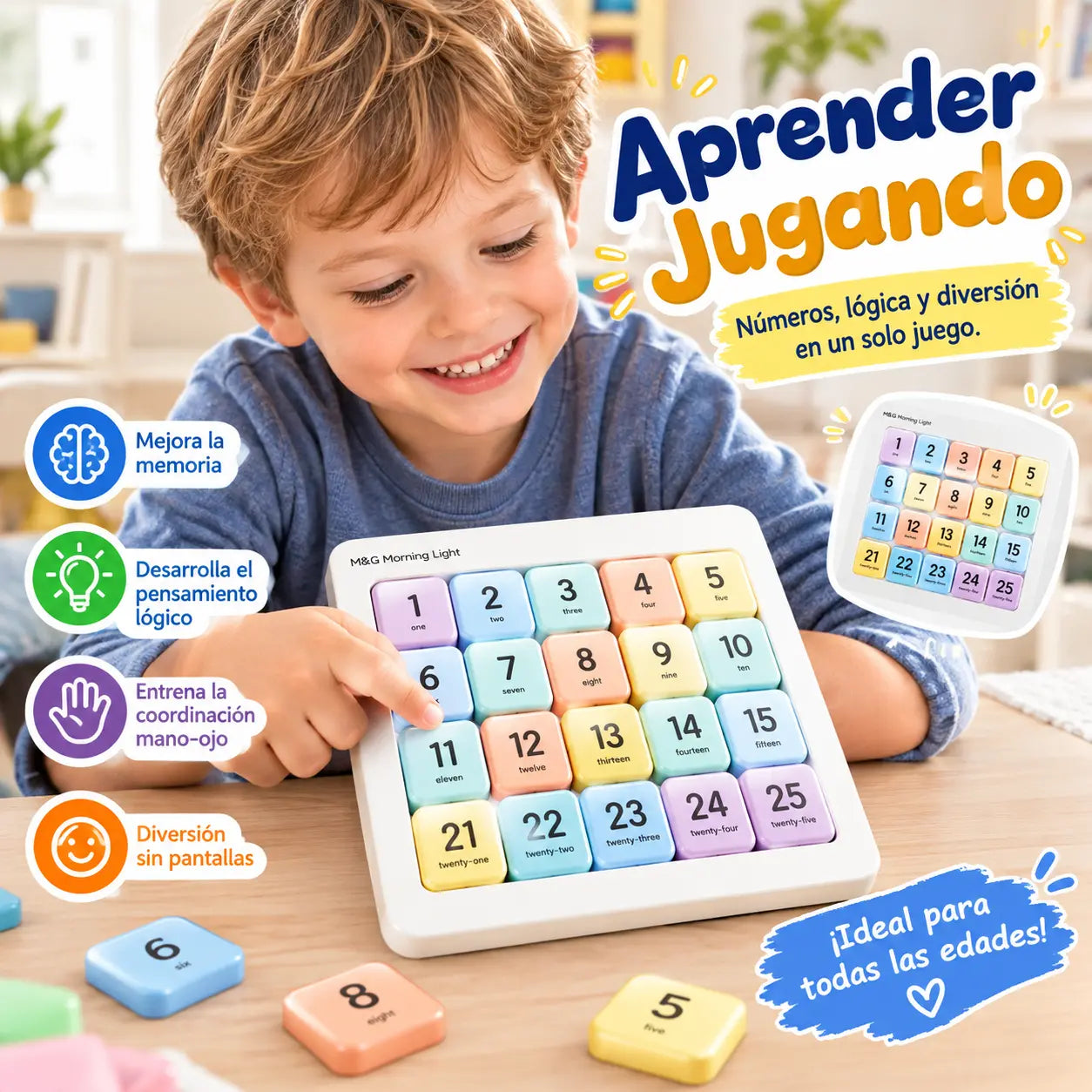 🔥Último día con 50% de descuento🔥 Rompecabezas magnético de números, rompecabezas de entrenamiento cerebral para niños🧩🧠✨️