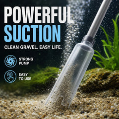 🐠 Limpiador eléctrico de grava para acuarios: funciona con pilas, tiene un tubo de longitud ajustable y es fácil de limpiar; ideal para todo tipo de acuarios 🧹🐟