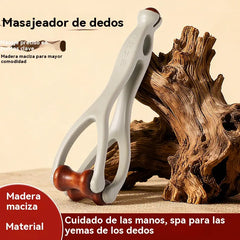 🎁【2 piezas】🌿 Masajeador de dedos de madera maciza: Los rodillos de madera natural ayudan a desbloquear los meridianos articulares y a aliviar la fatiga de las manos. 🌿