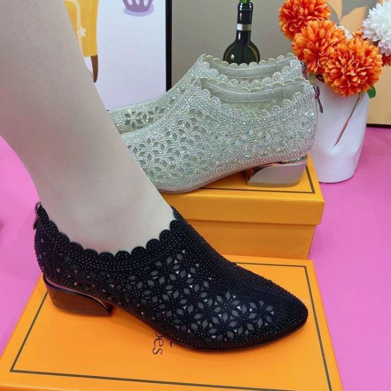 【35-41】2025 Zapatos casuales de tacón grueso para mujer de nueva moda
