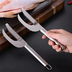 【¡2 unidades a 24 euros !】🔪 Cuchillo multiusos de acero inoxidable para pescado y aves | Escama, abre tripas y limpia intestinos en una sola herramienta de cocina🐟