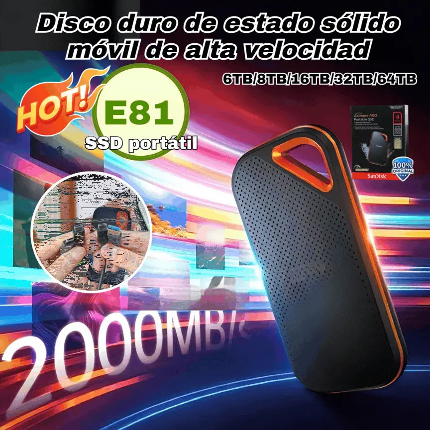 🔥【Último día con 50 % de descuento】🔥【64TB】Disco duro de estado sólido móvil de alta velocidad