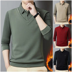 🔥【M-4XL】Top cálido todo en uno de dos piezas de cachemir premium para hombre