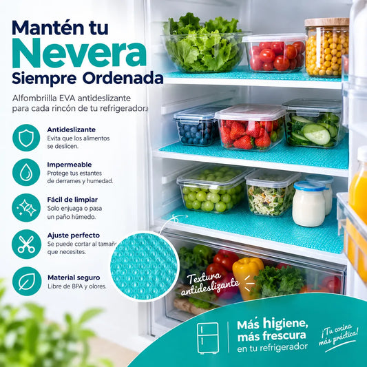 8 piezas por 26 euros-🧊🛡️ Protectores impermeables para estantes de refrigerador — Antideslizantes, fáciles de limpiar y aptos para contacto con alimentos — Mantén los estantes ordenados y frescos ✨