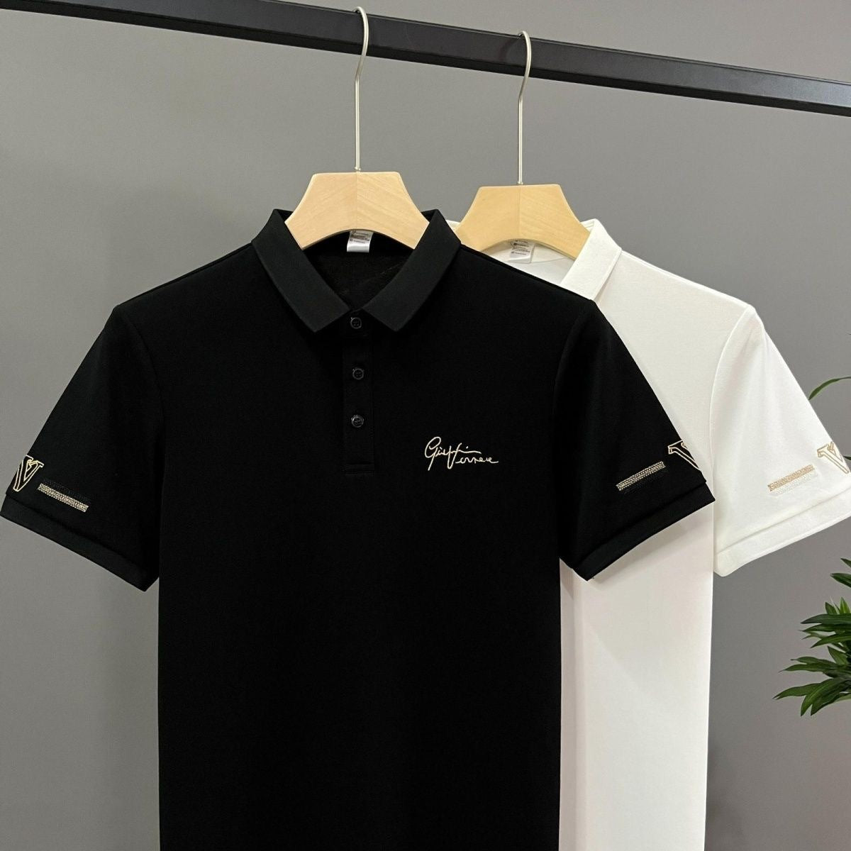 🔥🔥👔【50-105 kg】Camisa polo con solapa bordada para hombre 2025