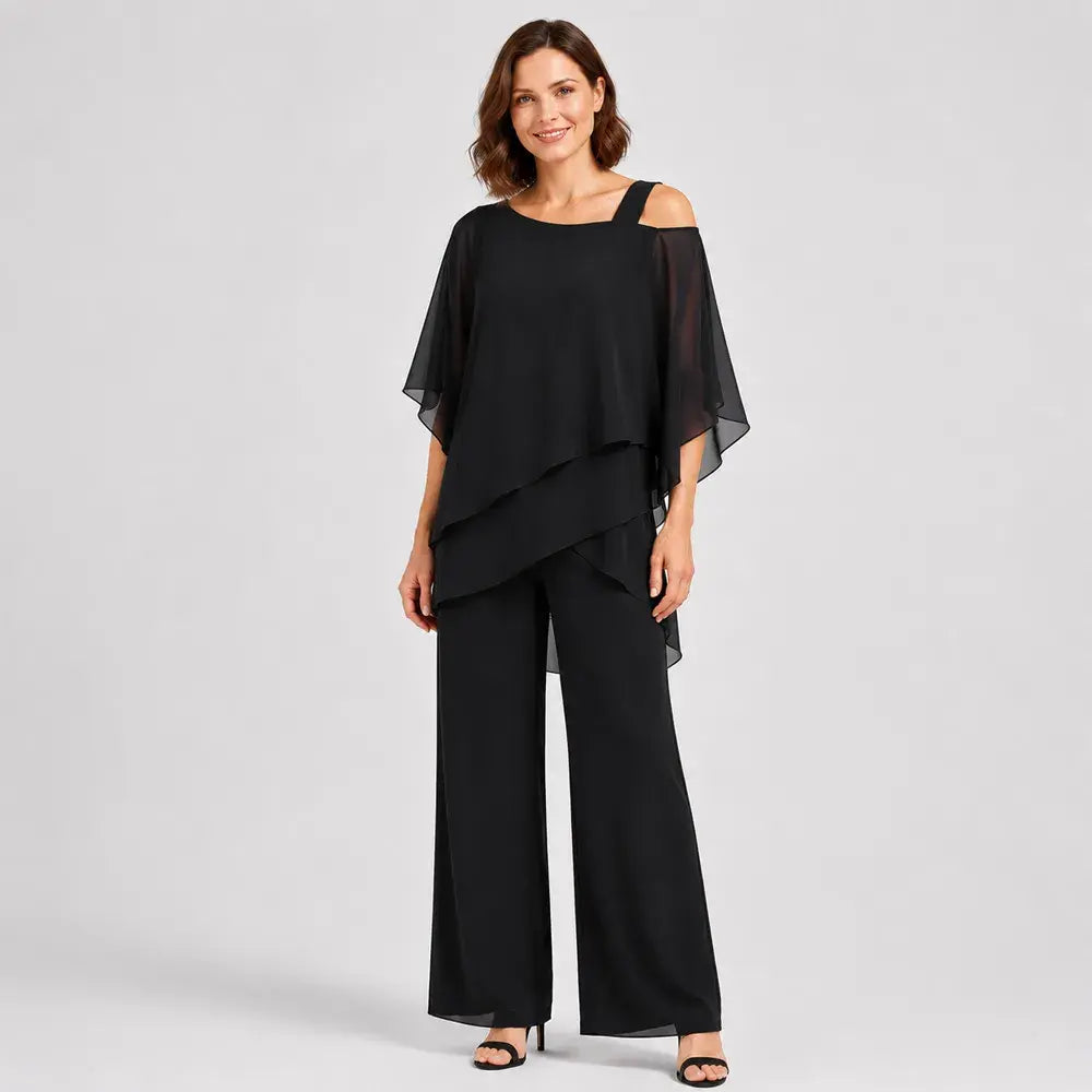 ⏳【Majica + hlače】⏰【50-120 KG】👚👖 Ženski dvodijelni set: materijal ugodan za kožu, spuštena ramena ✅